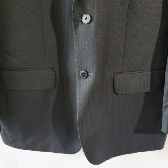 Jos. A. Bank Tailored Fit Traveler's Collection 100% Wool Sport Coat 42L Black
